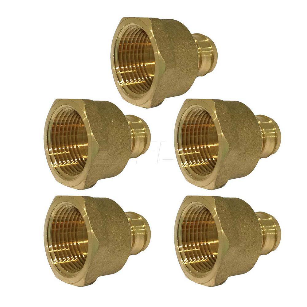 5 Pack Brass Crimping Fittings 3/4 Inch Pipe Fitting Lead-Free T PEX Tee Pex-A  Tubing Connection – the best products in the Joom Geek online store