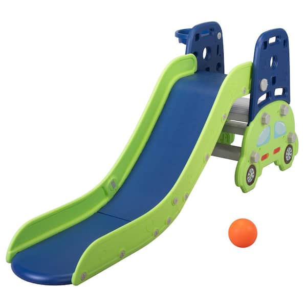 TIRAMISUBEST 5.6 ft. Green and Blue 4-In-1 Multi-Functional Slide