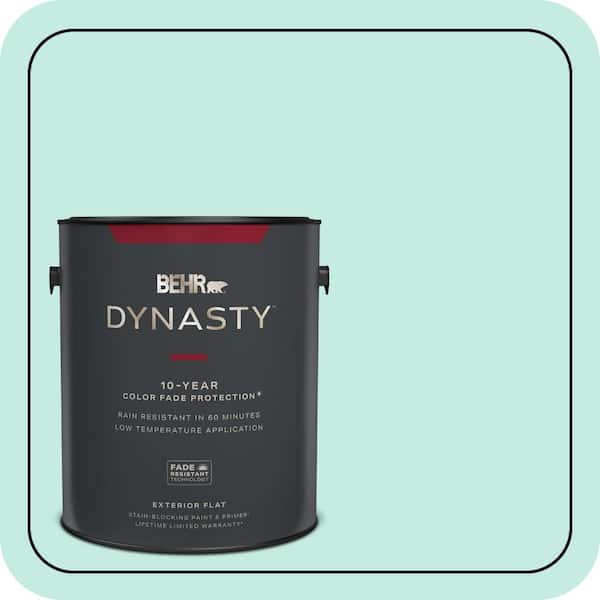 BEHR DYNASTY 1 gal. #P440-2 Clear Aqua Flat Exterior Stain-Blocking Paint & Primer