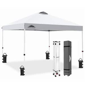 10 ft. x 10 ft. Pop Up Canopy Tent Instant Outdoor Canopy with 4-Sand Bags