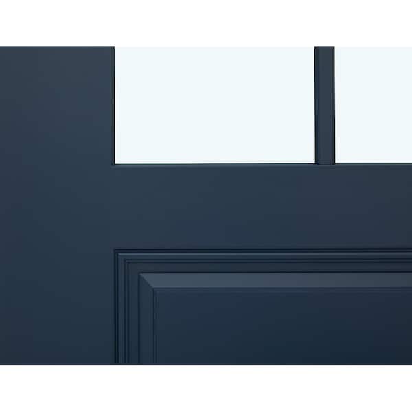 JELD-WEN 36 in. x 80 in. Left-Hand 4 Lite Clear Glass Black Painted  Fiberglass Prehung Front Door with Brickmould SP-607DG-SD4-LE-1P-BLK-LH -  The Home Depot