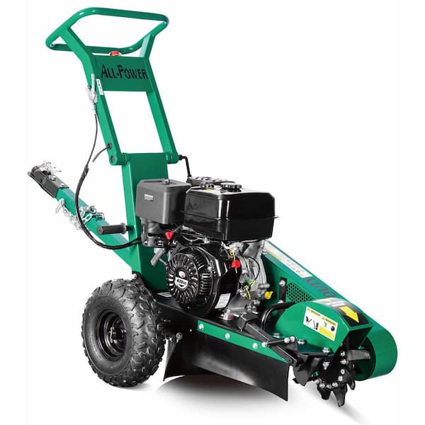 All Power 12 in 15 HP Gas Powered Commercial with 9 High Speed Carbide Blades and Tow Bar