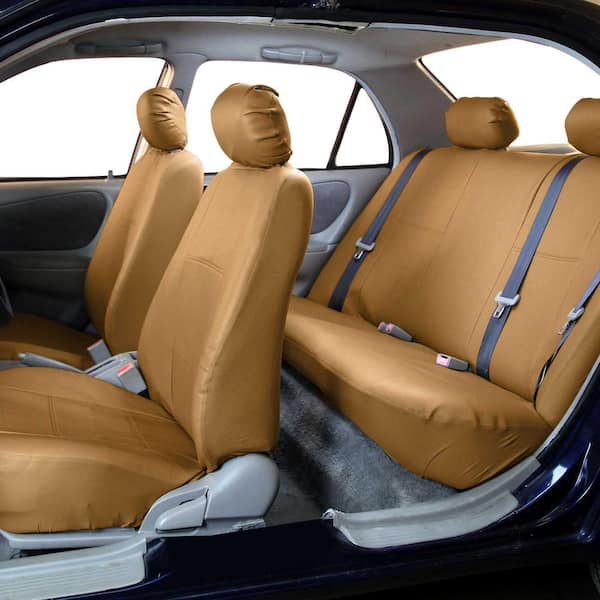 PU Leather 47 in. x 23 in. x 1 in. Full Set Seat Covers