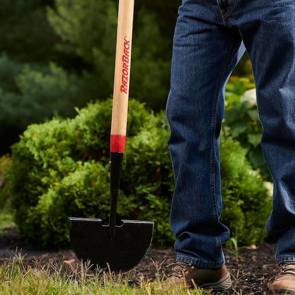 Razor-Back 48 in. Wood Handle Turf Edger 61108 - The Home Depot