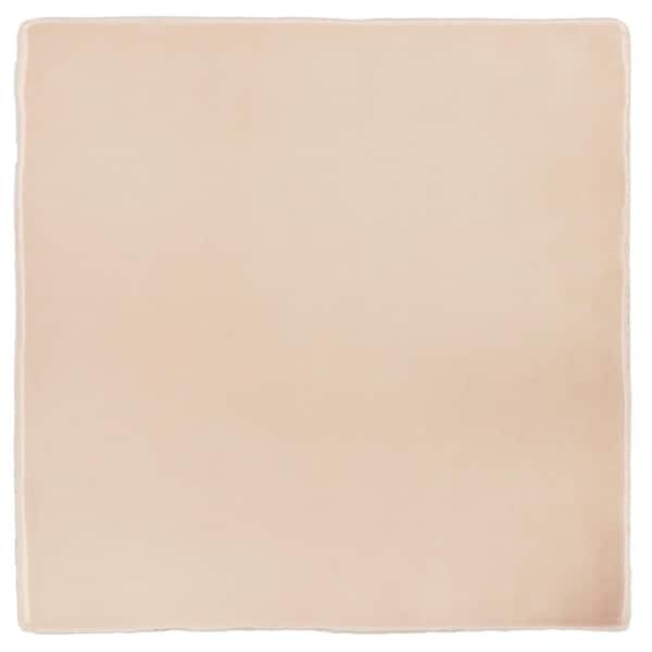 Fion Arezzo Beige 4 in. x 4 in. Mediterranean-Inspired Glossy Ceramic Wall Tile (5.38 sq. ft. / Case)