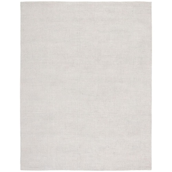 Natural Fiber 8 ft. x 10 ft. Light Blue Solid Color Area Rug