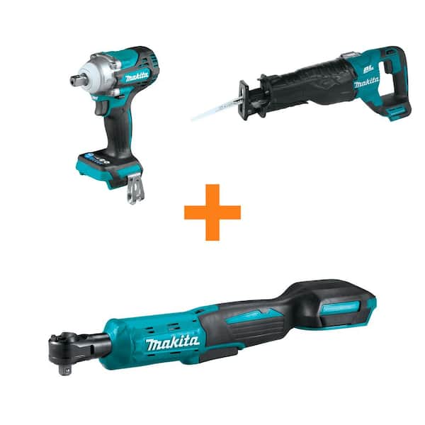 18V LXT Brushless 4-Speed 1/2 in. Impact Wrench and 18V LXT Brushless Recipro Saw with bonus 18V LXT Sq. Drive Ratchet