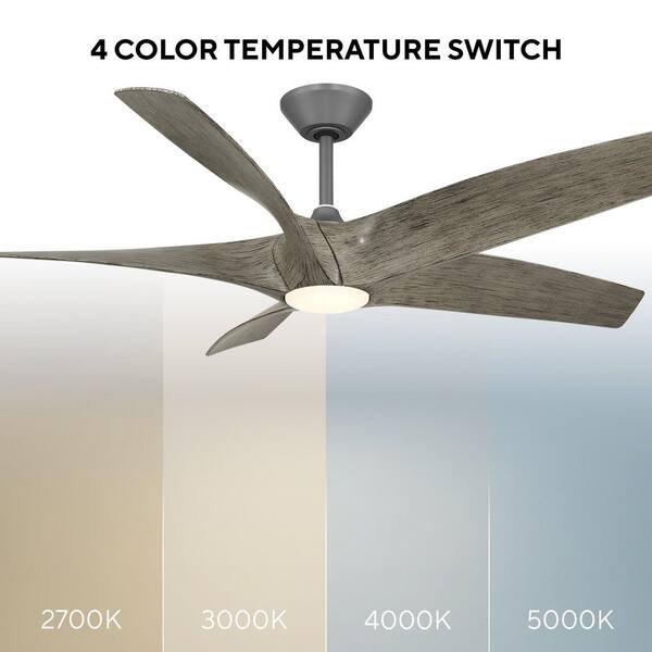 Modern Forms Zephyr 5 62 in. Smart Indoor/Outdoor Graphite