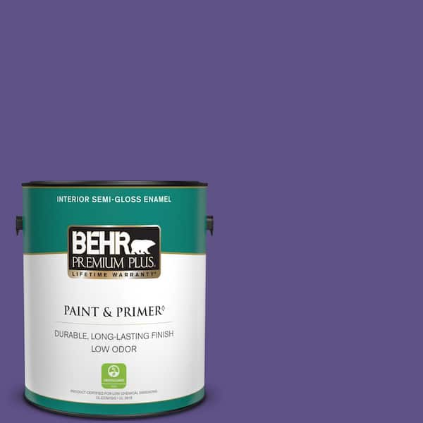 BEHR PREMIUM PLUS 1 gal. #P560-7 Kings Court Semi-Gloss Enamel Low Odor Interior Paint & Primer