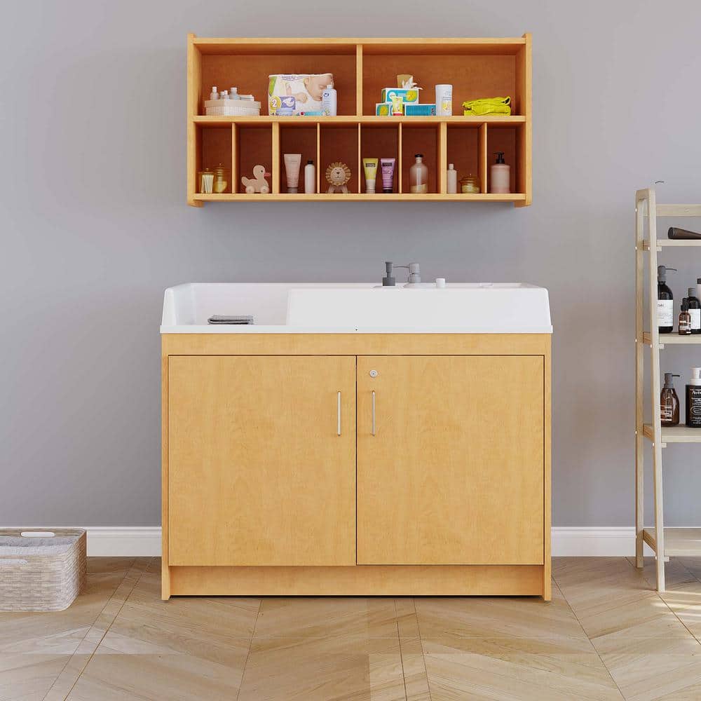 Laminate Assembled 37.5 in. H x 47 in. W x 23.5 in. D Maple Composite Wood 