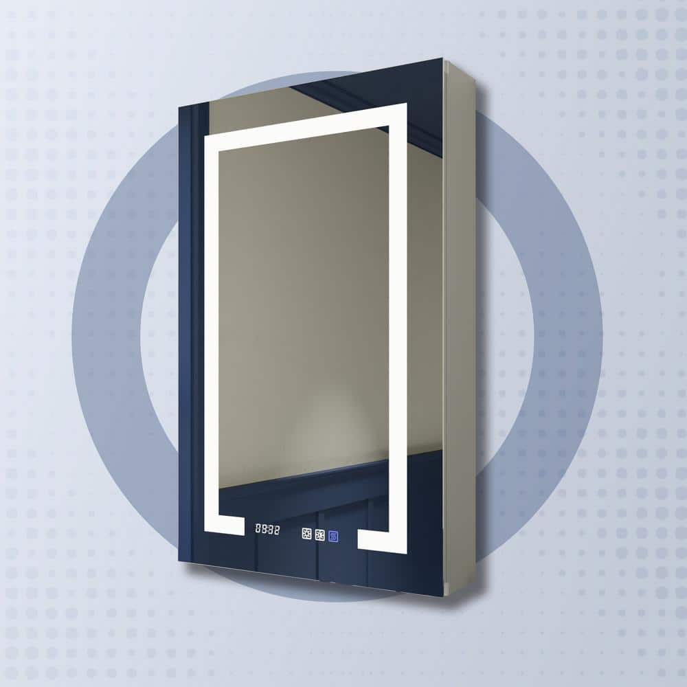 20 in. W x 32 in. H Surface/Recessed Rectangular LED Dimmable Lighted Medic