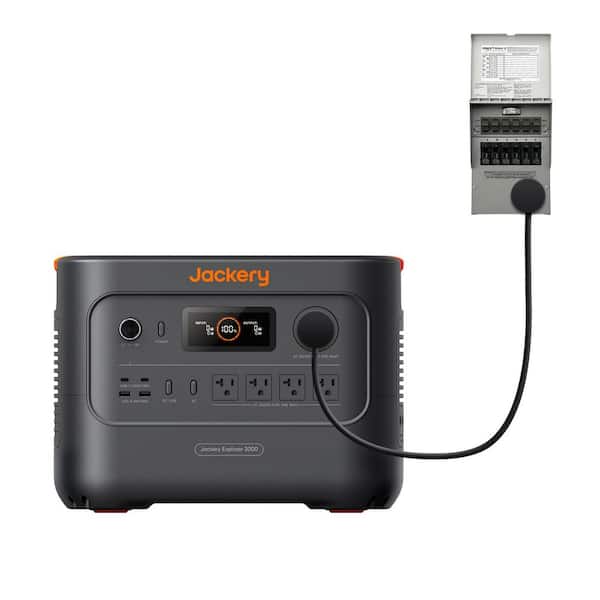 3600W/7200W Peak Output Push Button Portable Power Station Explorer 3000 v2 wIth Transfer Switch, Essential Home Backup