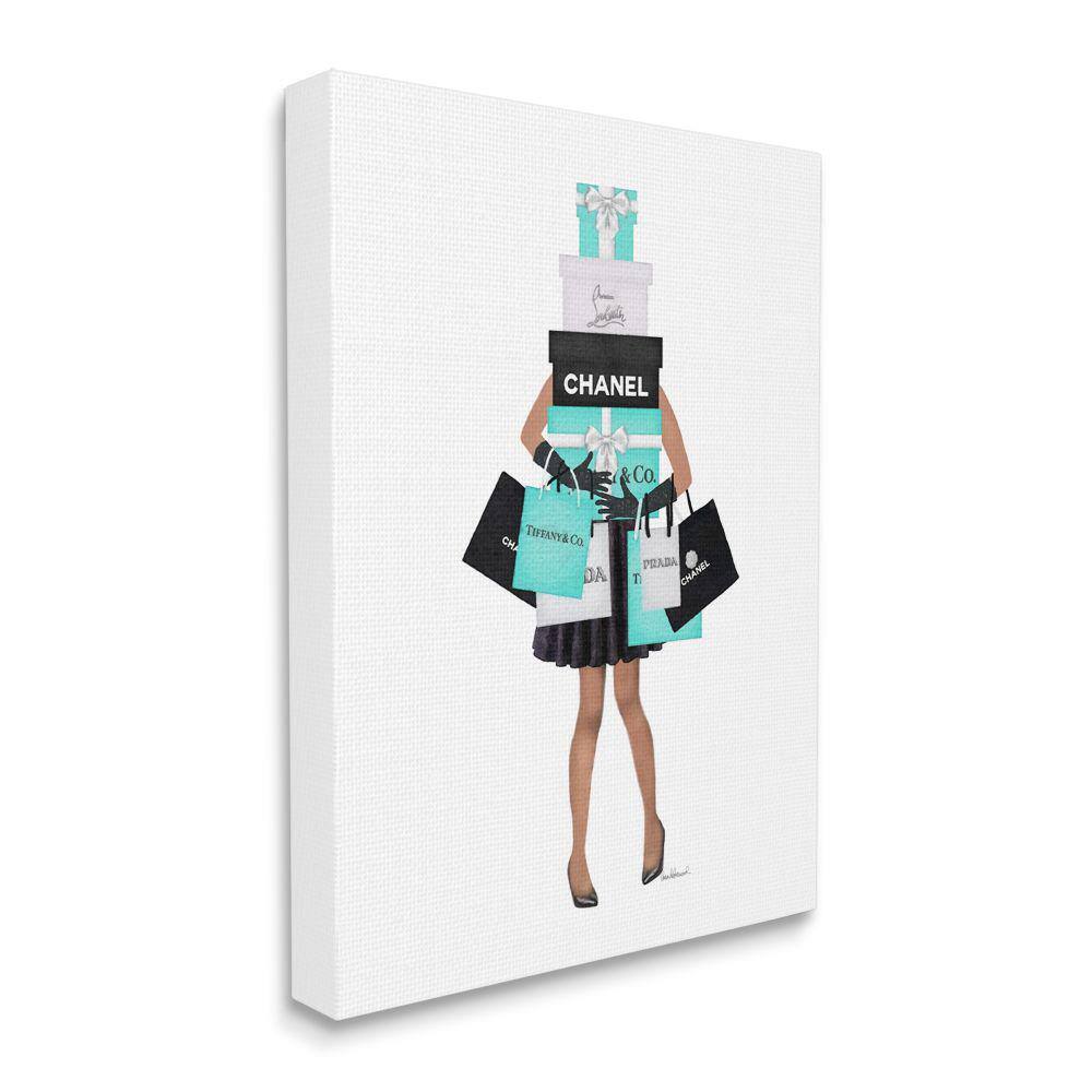 Fashionista Woman Shopping Chic Glam Bags By Amanda Greenwood Unframed Print Abstract Wall Art 36 in. x 48 in. price history on PriceWatchPro
