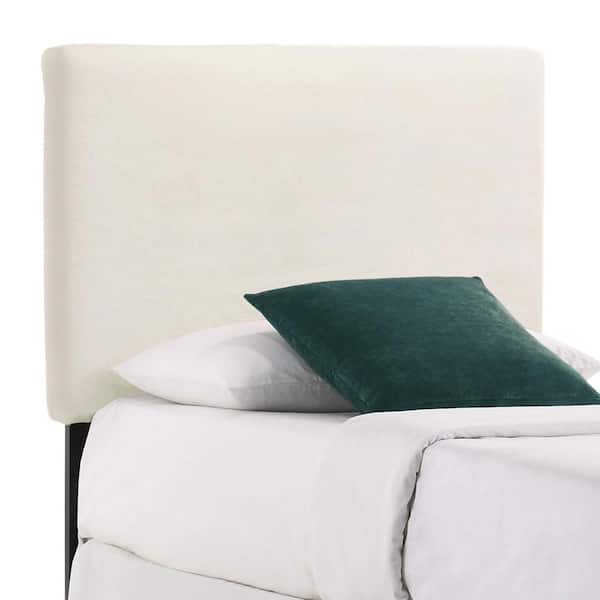 Coaster Home Furnishings Gigi Ivory Faux Fur Rectangular Upholstered Twin Headboard