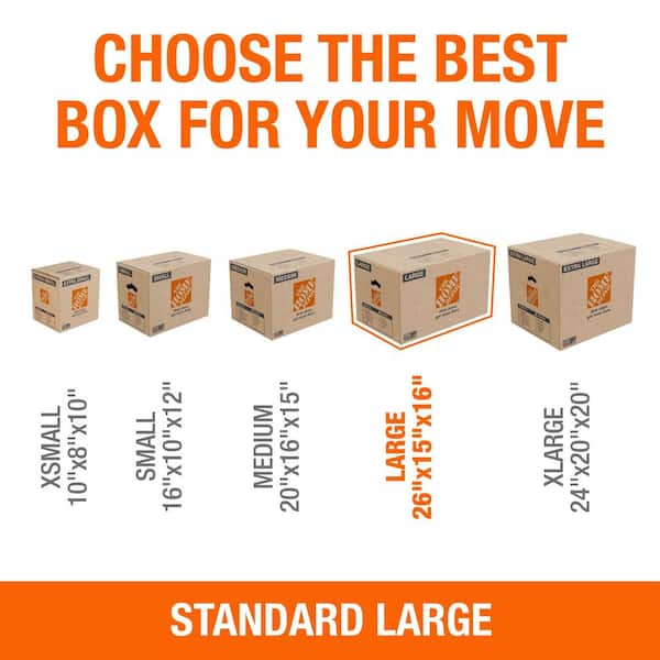 The Home Depot Large Moving, Shipping, Packing Box with Handles
