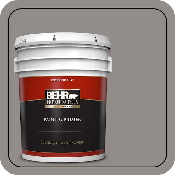 BEHR PREMIUM PLUS 5 gal. #790F-4 Creek Bend Flat Exterior Paint & Primer