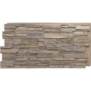 Cascade 48 5/8 in. x 1 1/4 in. Rockwall Stacked Stone, StoneWall Faux Stone Siding Panel