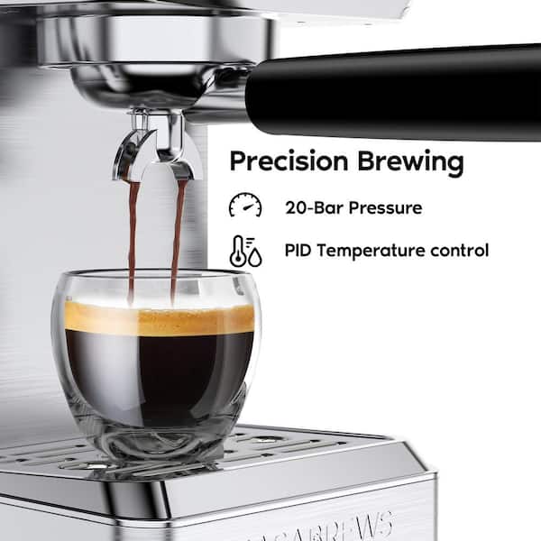 CASABREWS 3700GENSE 20-Bar Espresso Coffee Machine with Powerful Steam Wand
