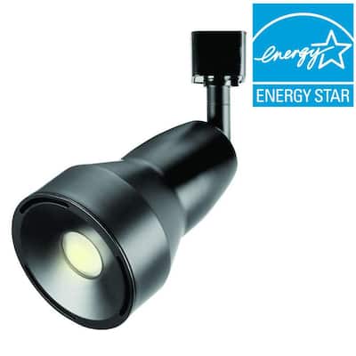 3.8 in. 14.5-Watt Black LED Adjustable Track Lighting Head