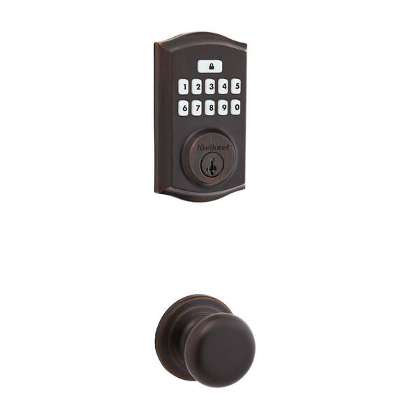 Kwikset SmartCode 260 Traditional Bronze Keypad Electronic Deadbolt Feat SmartKey w