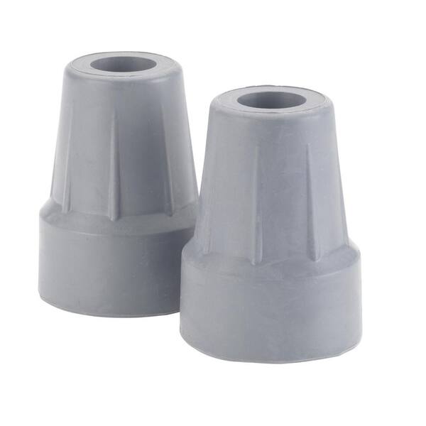 Drive Medical Forearm Crutch Tip 5/8 in., Gray, Pair, Retail Box