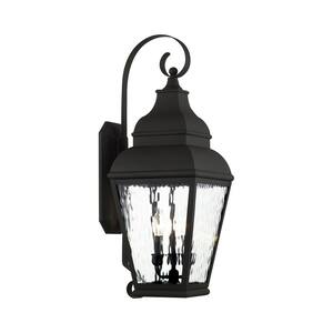 AVIANCE LIGHTING Millstone 28 in. 3-Light Antique Brass Outdoor ...