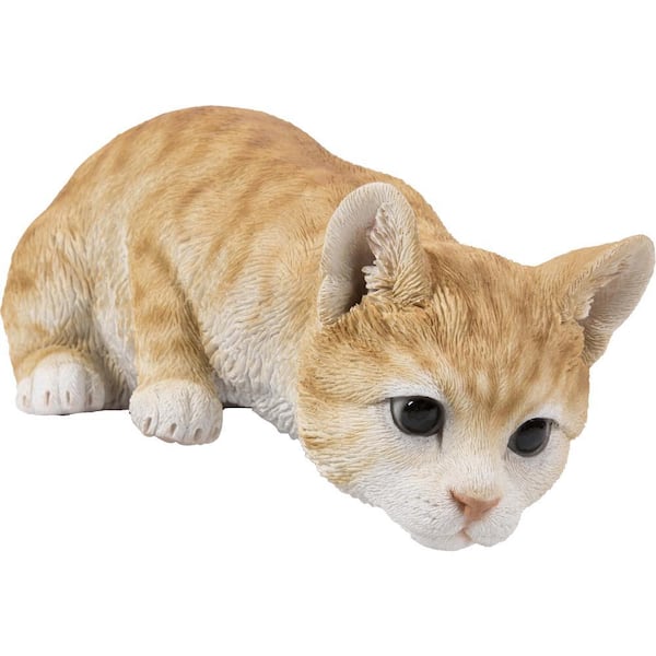 HI-LINE GIFT LTD. Orange Tabby Cat Looking Over Ledge Statue 87757