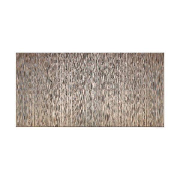 Fasade Ripple Vertical 96 in. x 48 in. Decorative Wall Panel in Brushed Nickel