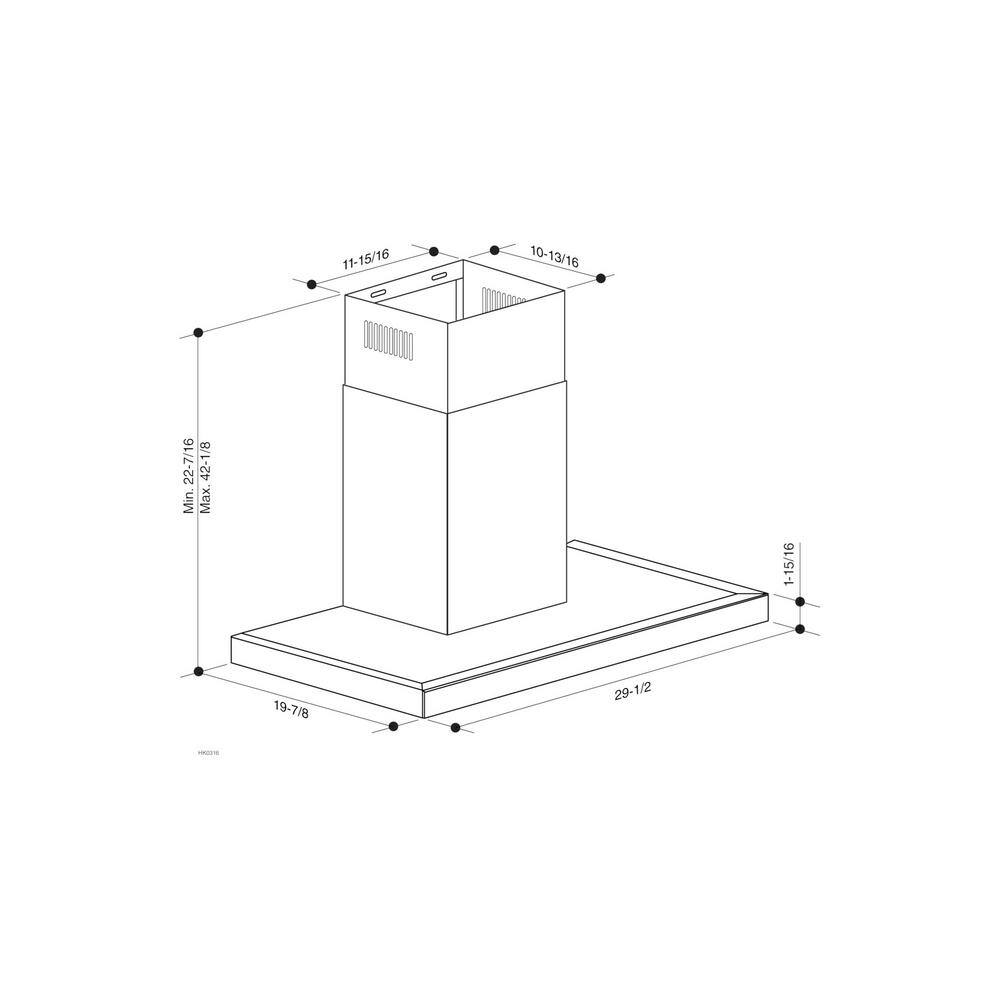 30-Inch Stainless Steel Convertible Wall-Mount Range Hood
