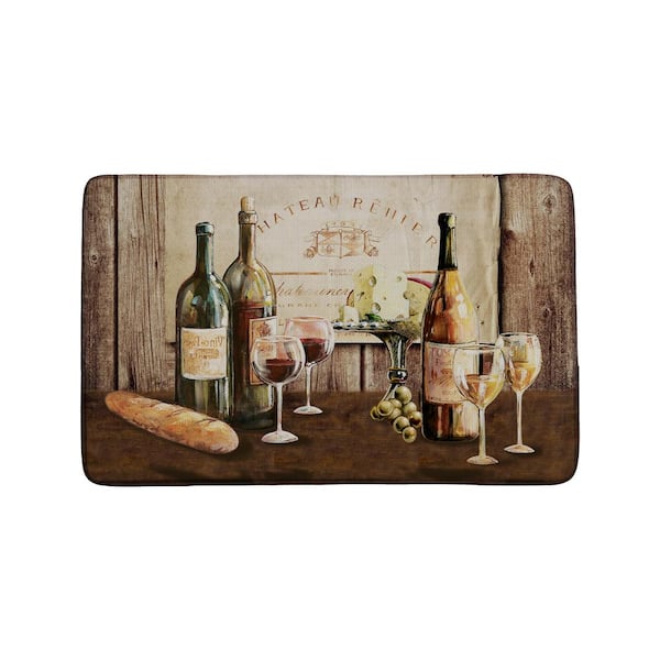 EverGrace Wine and Cheese Rectangle Kitchen Mat 22in.x 35in.