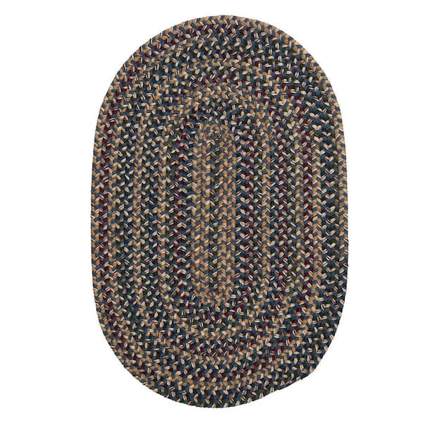 Home Decorators Collection Winchester Federal Blue 27 in. x 46 in. Oval Moroccan Wool Blend Area Rug