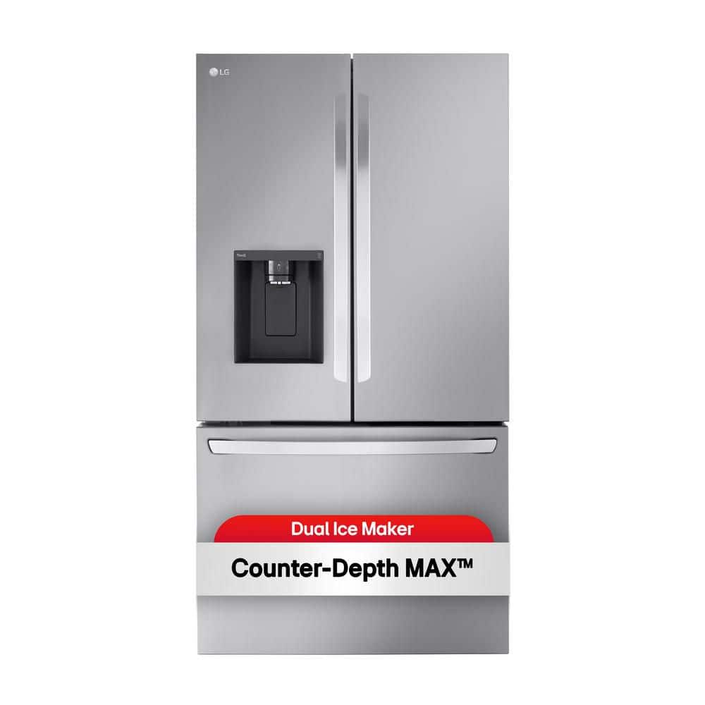 26 cu. ft. Smart Counter-Depth MAX French Door Refrigerator with Dual Ice Makers in PrintProof Stainless Steel