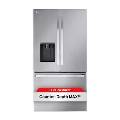 26 cu. ft. Smart Counter-Depth MAX French Door Refrigerator with Dual Ice Makers in PrintProof Stainless Steel