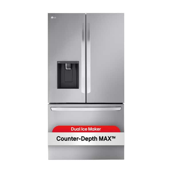26 cu. ft. Smart Counter-Depth MAX French Door Refrigerator with Dual Ice Makers in PrintProof Stainless Steel