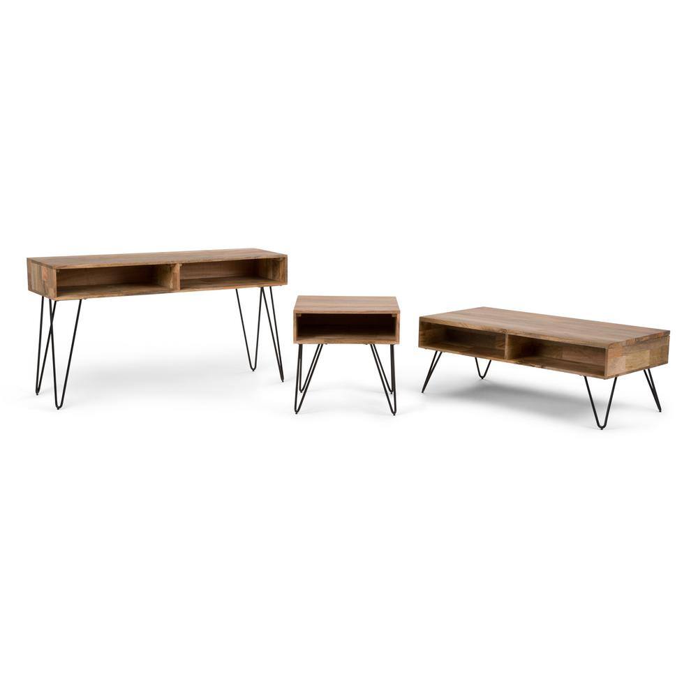 Hunter Industrial Natural Mango Wood 48" Lift-Top Coffee Table with Storage
