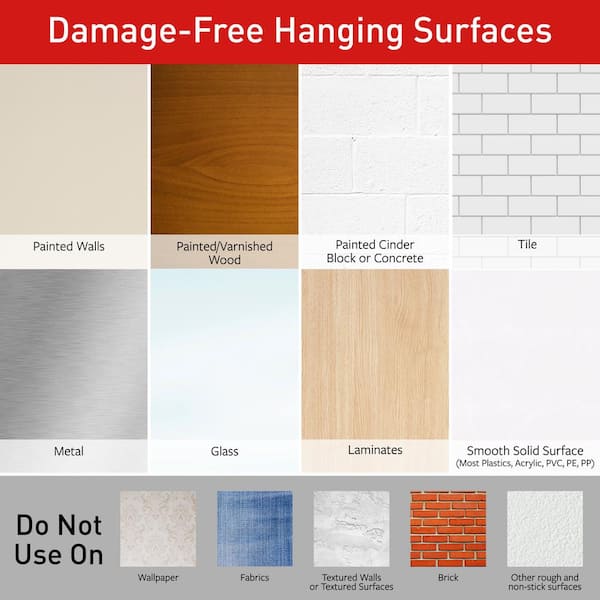 Command Large Picture Hanging Strips, White, Damage Free Hanging, 4 Pairs  17206 - The Home Depot