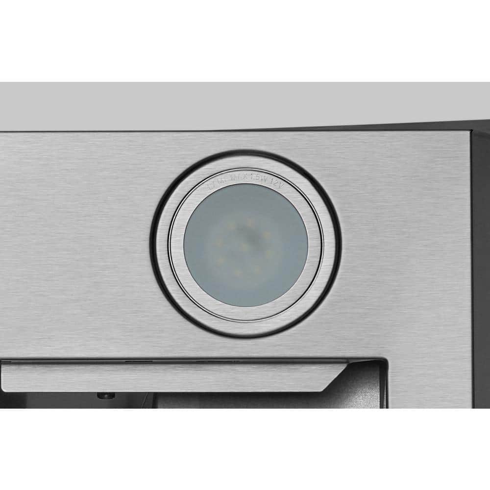 Hauslane 36" Stainless Steel Convertible Island Range Hood with Charcoal Filter