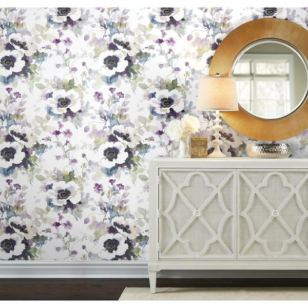 45 sq. ft. Garden Anemone Premium Peel And Stick Wallpaper