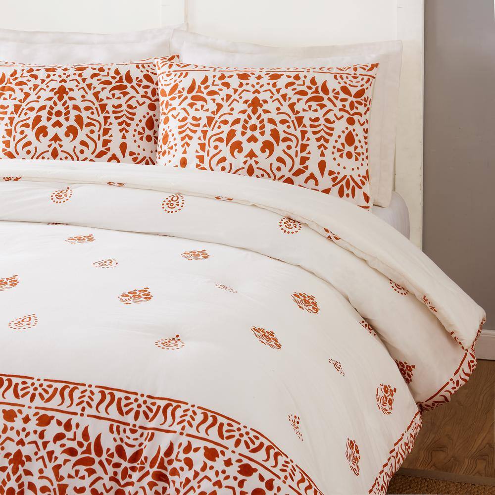 King Cotton Paloma Blue Comforter Set with Medallion Motif