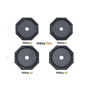 HiWay RV Accessories Permanently Attached Leveling Jack Pad (4-Pack)