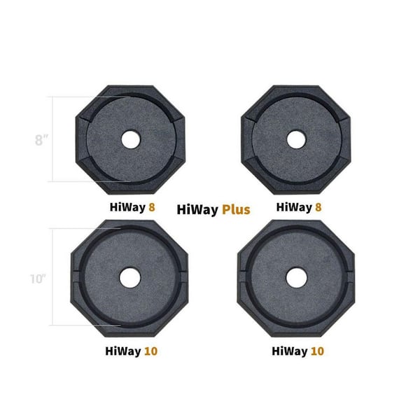 SNAPPAD HiWay RV Accessories Permanently Attached Leveling Jack Pad (4-Pack)