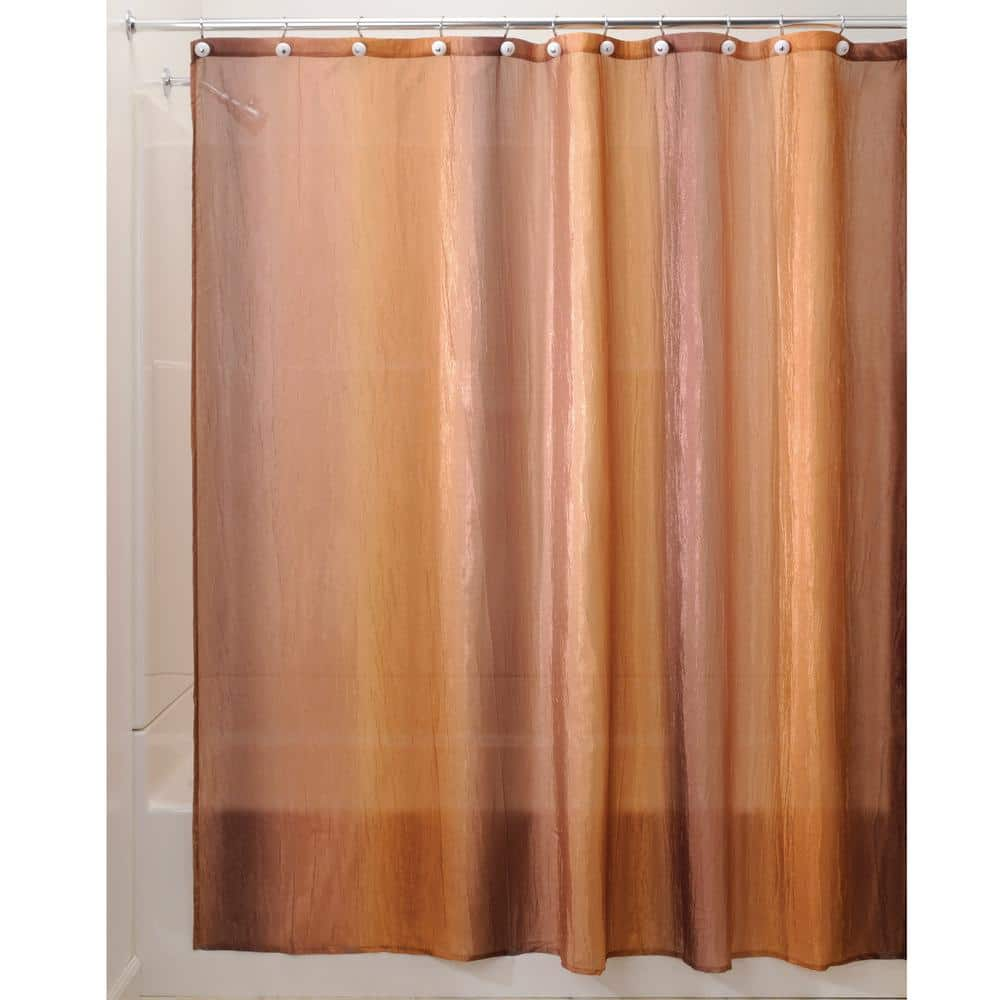 Interdesign Ombre Print Shower Curtain In Brown Gold 35803 The