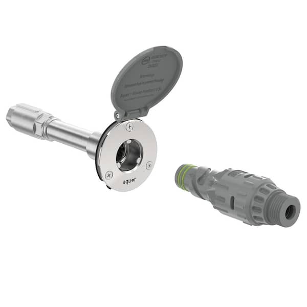 AQUOR 1/2 in. NPT inlet and 3/4 in. Hose Connector x 6 in. L House Hydrant V1+ Modern Outdoor Wall Faucet