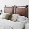 Nathan James Harlow 72 In. King Wall Mount Faux Leather Upholstered ...