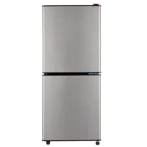 Two-Door 4 cu. ft. Mini Fridge in Black with 4 Star Freezer and 7 Thermostat Control, 45 dB, LED Lighting