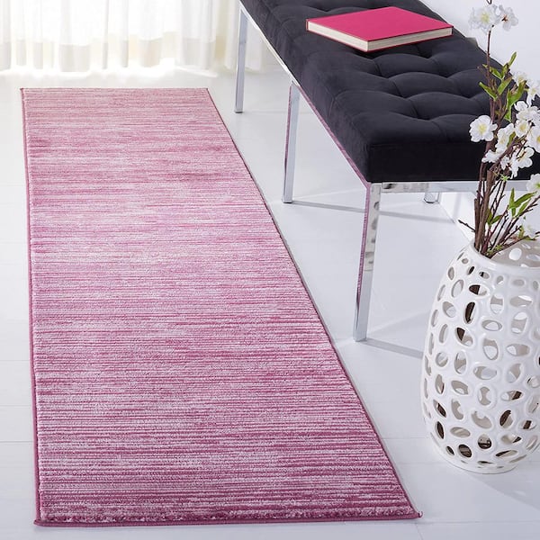 Purple Polypropylene 2 ft. 2 in. x 10 ft. Solid Color Indoor Runner Rug
