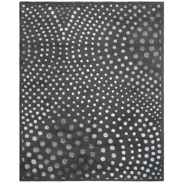 SAFAVIEH Soho Dark Grey 8 ft. x 10 ft. Geometric Area Rug