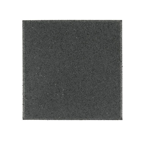 12 in. x 12 in. x 1/2 in. Gray Square Rubber Paver (12-Pack)