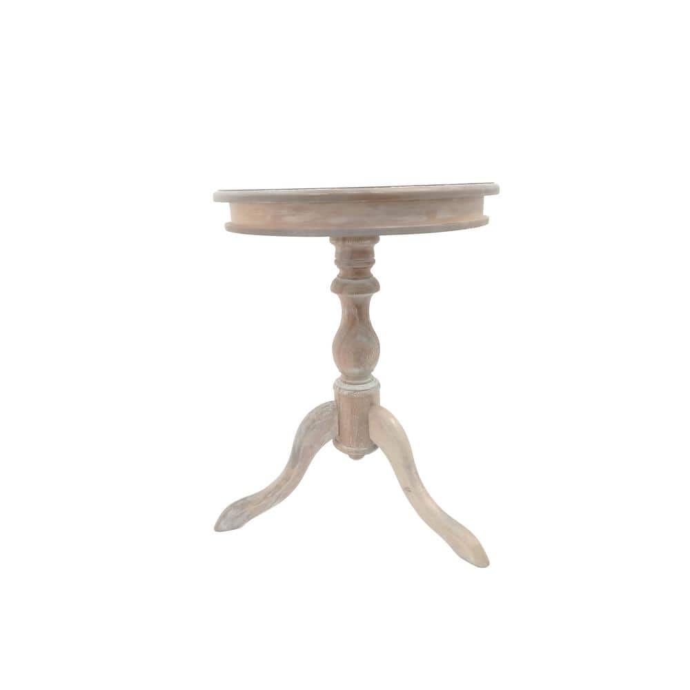 Gilda 19.5 in. Natural Driftwood Round Wood End Table