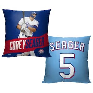 MLB TX Rangers 23 Corey Seager Printed Polyester Throw Pillow 18 X 18